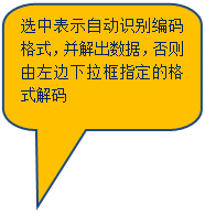 Բ�Ǿ��α�ע: ѡ�б�ʾ�Զ�ʶ������ʽ����������ݣ����������������ָ���ĸ�ʽ����